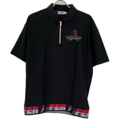 MARK&LONA マークアンドロナ MFM-6A-AP01 ブラック Electra Skull Gradient Polo トップス