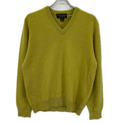 BrooksBrothers ブルックスブラザーズ ライムイエロー系 カシミヤ Vネック ニット トップス
