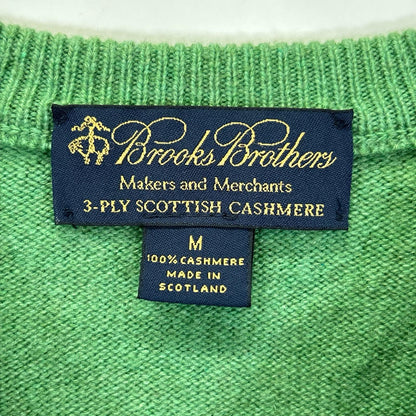 BrooksBrothers ブルックスブラザーズ ライトグリーン系 カシミヤ Vネック ニット トップス