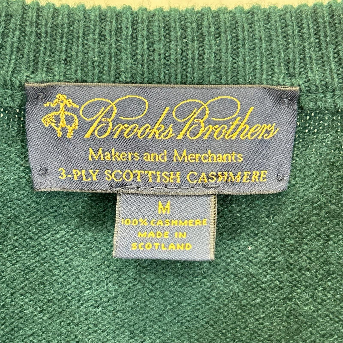 BrooksBrothers ブルックスブラザーズ グリーン系 カシミヤ Vネック ニット トップス