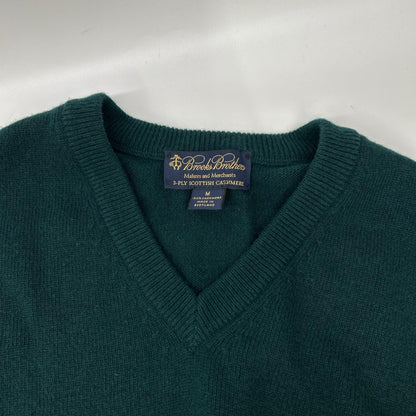 BrooksBrothers ブルックスブラザーズ グリーン系 カシミヤ Vネック ニット トップス