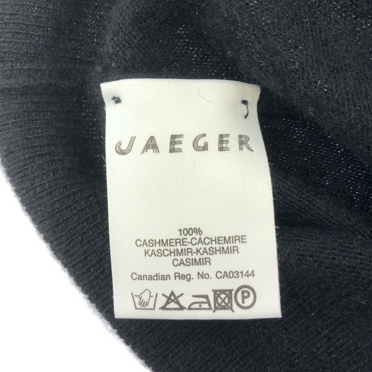 JAEGER イエーガー ブラック カシミヤ タートルネック ニット トップス