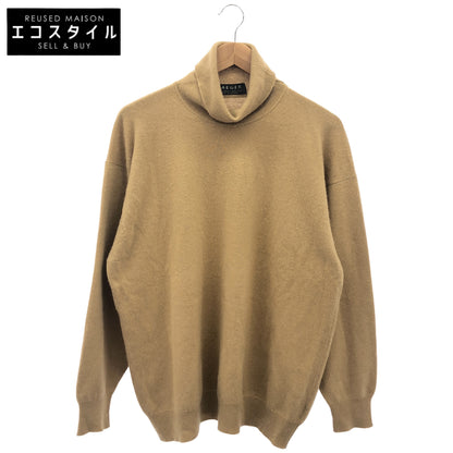 JAEGER イエーガー ベージュ カシミヤ タートルネック ニット トップス