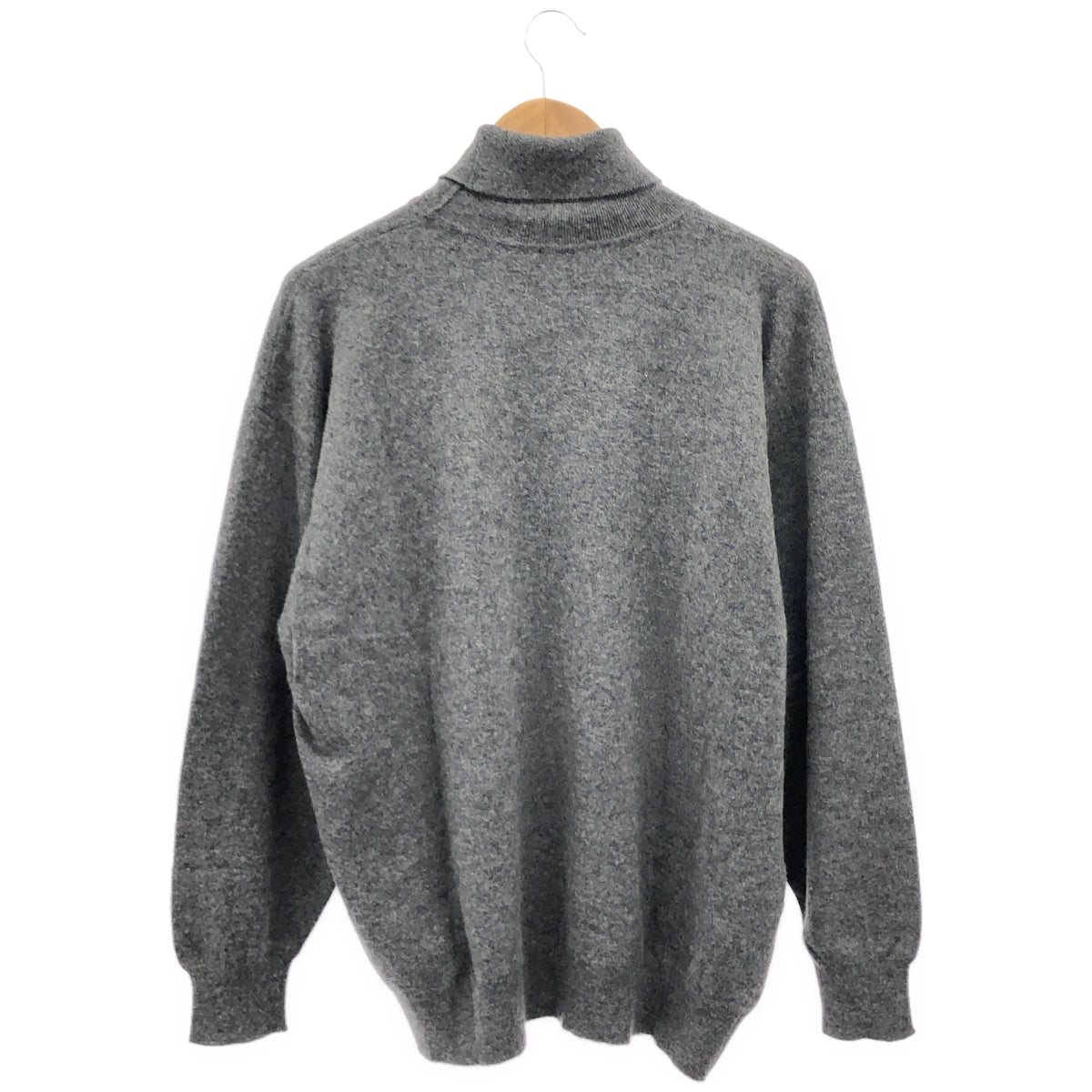 JAEGER イエーガー グレー カシミヤ タートルネック ニット トップス