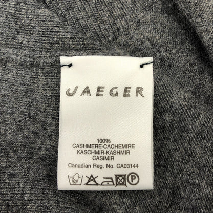 JAEGER イエーガー グレー カシミヤ タートルネック ニット トップス