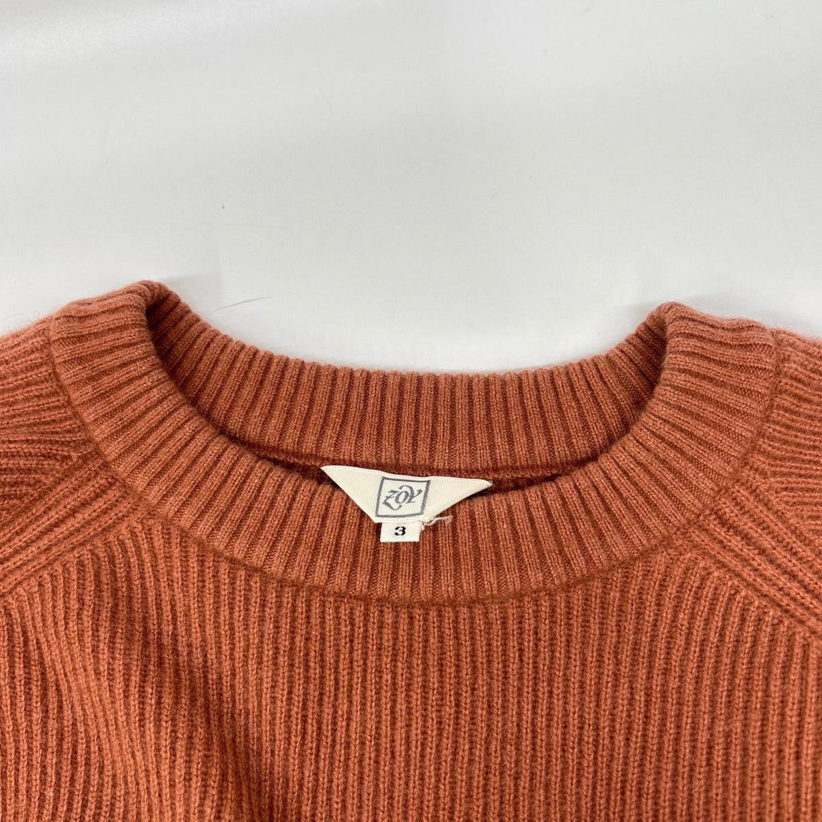 ZOY ゾーイ ピンク系 カシミヤ クルーネック ニット トップス