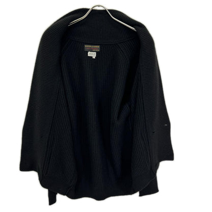 ブラック カシミヤ ショールカラー ダブルブレスト ニット トップス