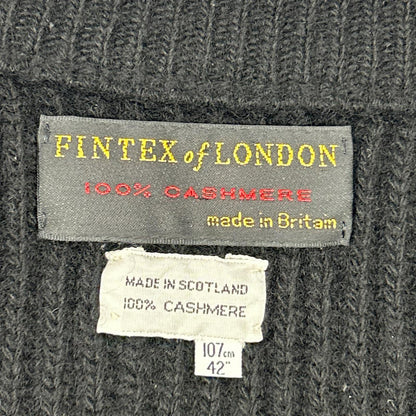 ブラック カシミヤ ショールカラー ダブルブレスト ニット トップス