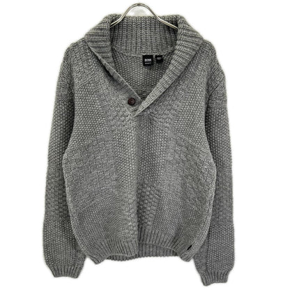 BOSS ボス グレー アルパカ×ウール ショールニット トップス