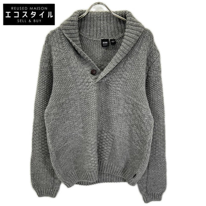 BOSS ボス グレー アルパカ×ウール ショールニット トップス