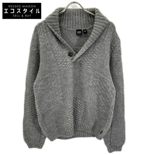 BOSS ボス グレー アルパカ×ウール ショールニット トップス