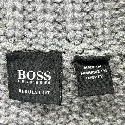 BOSS ボス グレー アルパカ×ウール ショールニット トップス