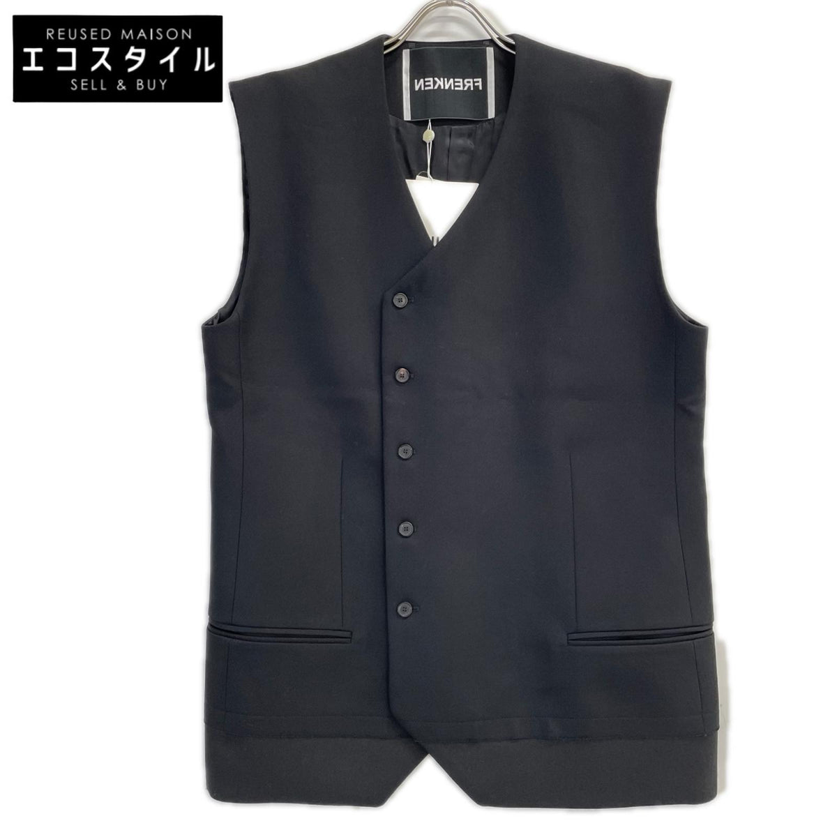 26-010-587-0015 Waistcoat Oversized ブラック コート ベスト