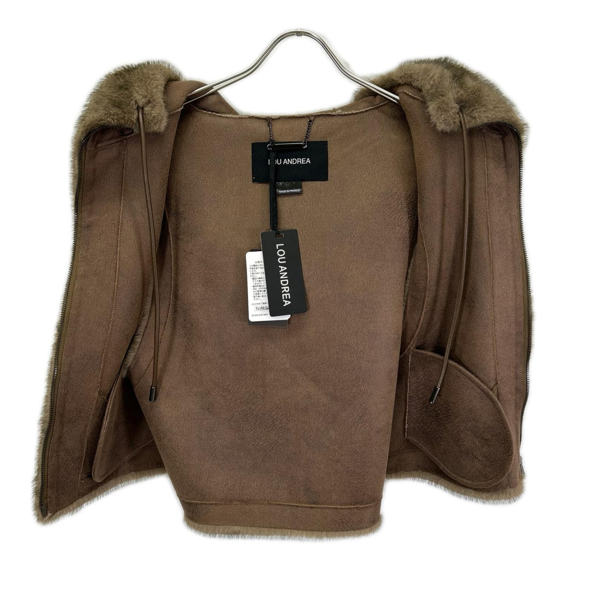 Lou Andrea ルーアンドレア 25-010-570-0006 HOOD VEST エコファー ベスト ベスト