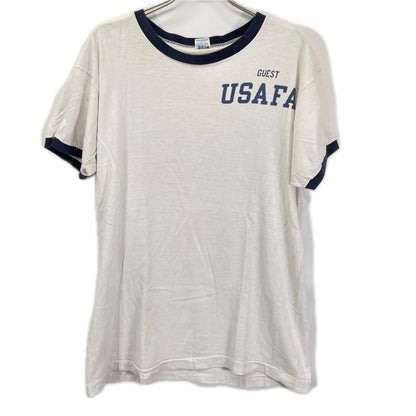 Champion チャンピオン 70'S USA製 USAFA GUEST バータグ リンガーTシャツ トップス
