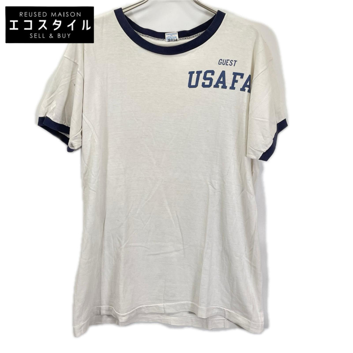 Champion チャンピオン 70'S USA製 USAFA GUEST バータグ リンガーTシャツ トップス