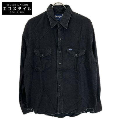 Wrangler ラングラー ×LECHOPPE WS9301 ブラック ウエスタンデニムシャツ トップス