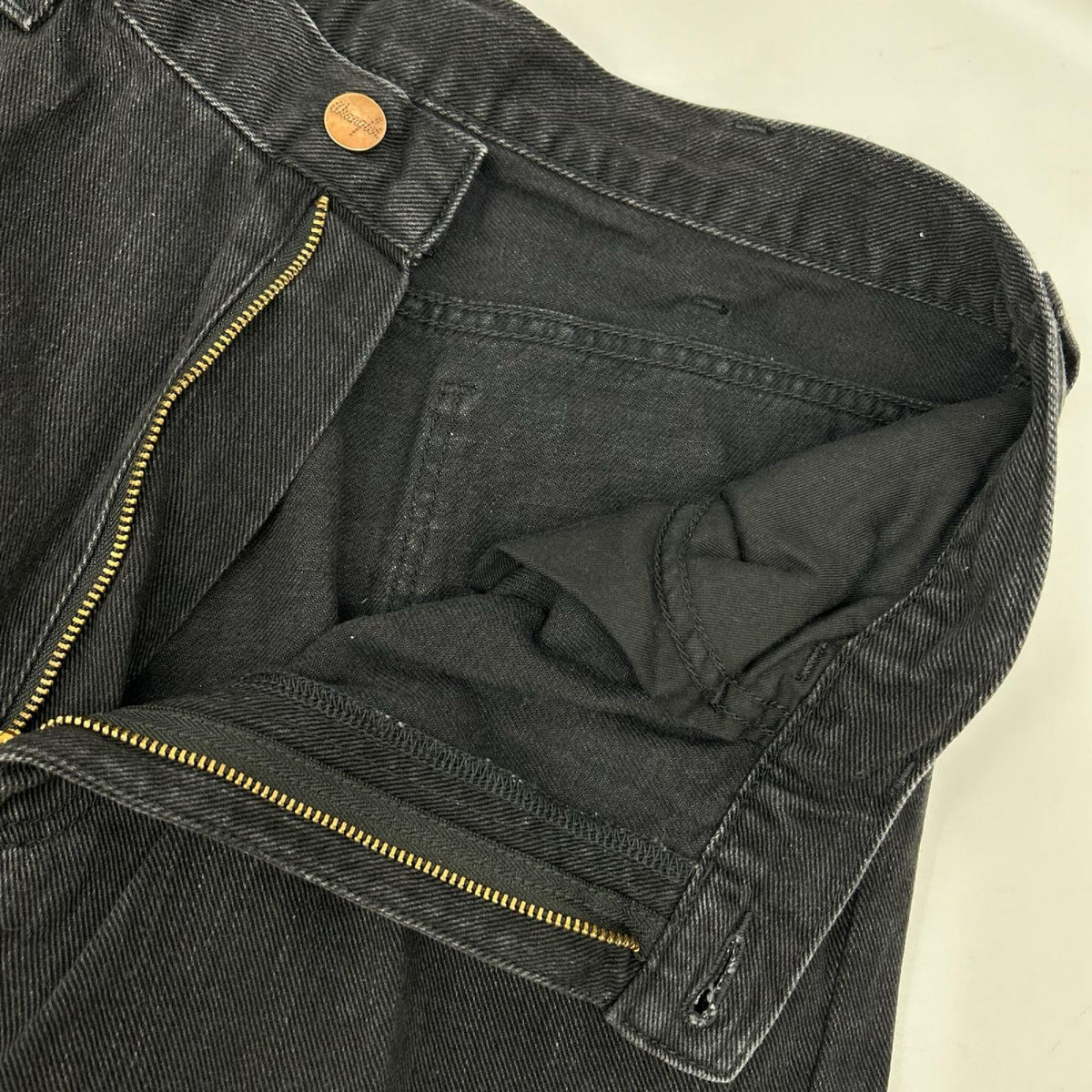 Wrangler ラングラー ×LECHOPPE WS0158 ブラック デニム ストレートパンツ ボトムス