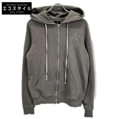 Rick Owens リックオウエンス CM21S0009 ×チャンピオン グレー系 ペンタグラム ジップアップ パーカー トップス