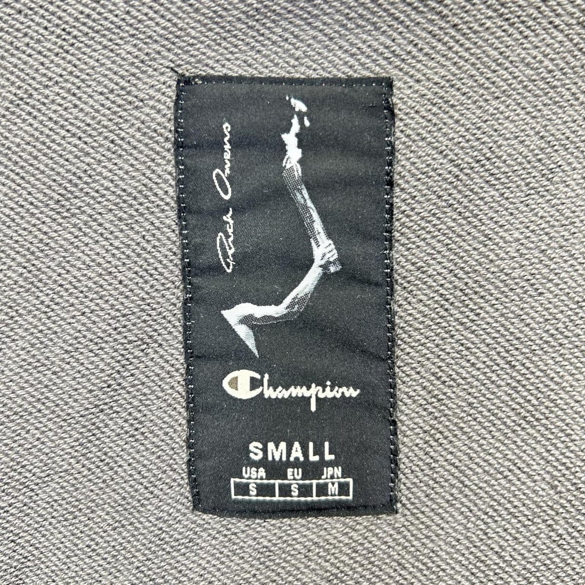 Rick Owens リックオウエンス CM21S0009 ×チャンピオン グレー系 ペンタグラム ジップアップ パーカー トップス
