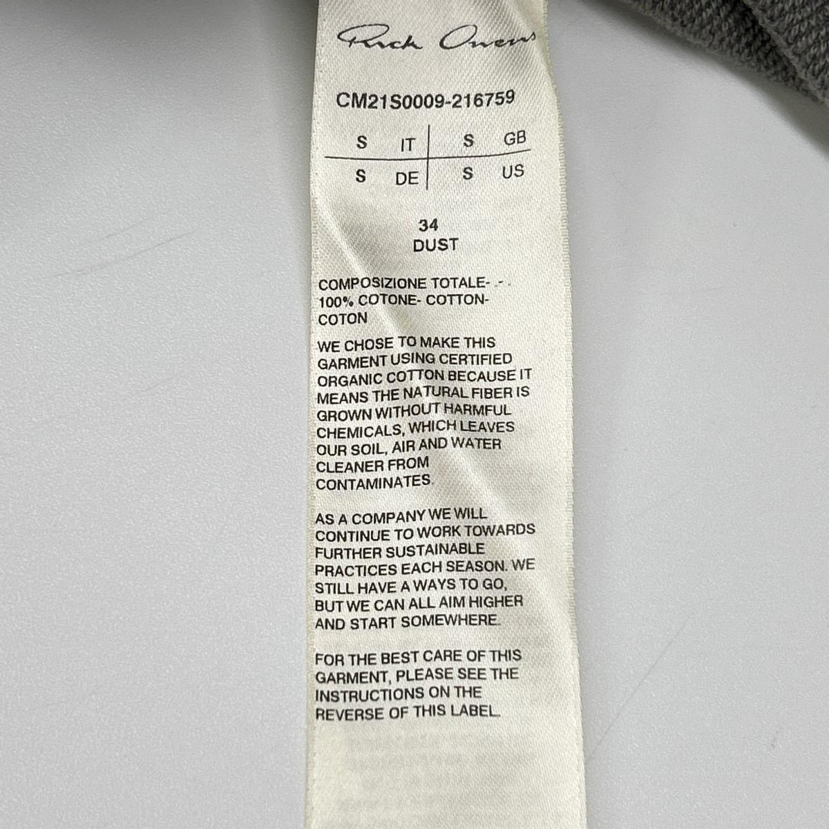 Rick Owens リックオウエンス CM21S0009 ×チャンピオン グレー系 ペンタグラム ジップアップ パーカー トップス
