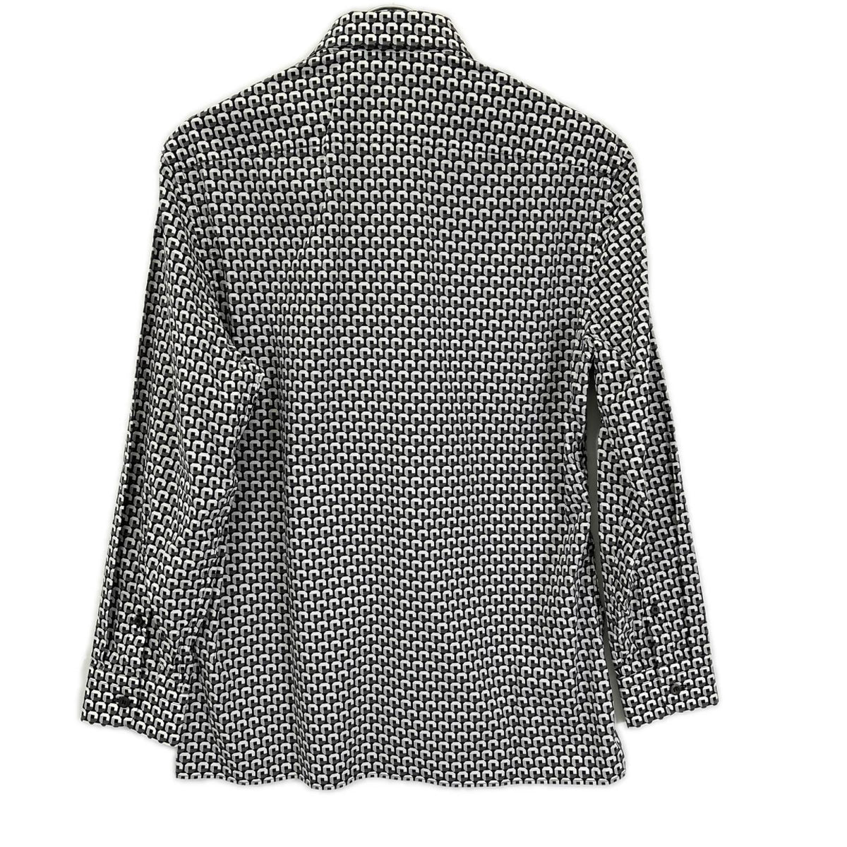 PRADA プラダ 22年製 ラフシモンズ期 UCM007 トライアングルロゴ 総柄 シャツ トップス