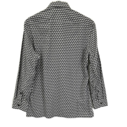 PRADA プラダ 22年製 ラフシモンズ期 UCM007 トライアングルロゴ 総柄 シャツ トップス