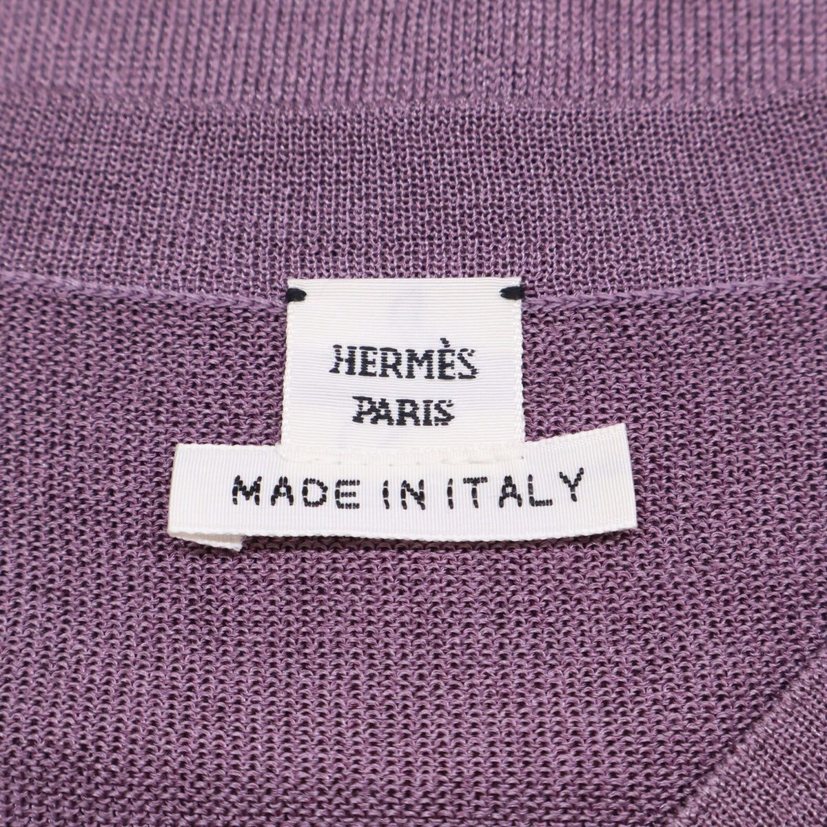 HERMES エルメス 【美品/国内正規】76-7757 ツイルレーヌ シルク Vネック ニットセーター トップス