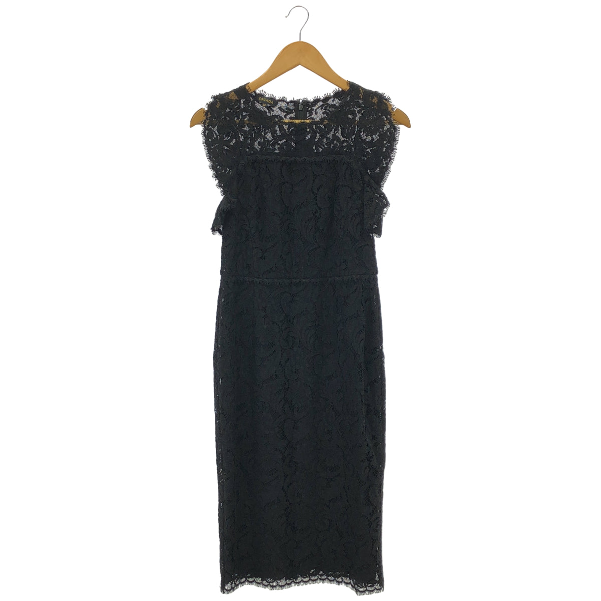 ESCADA エスカーダ 5022527 ブラック 総レース ミディドレスワンピース トップス