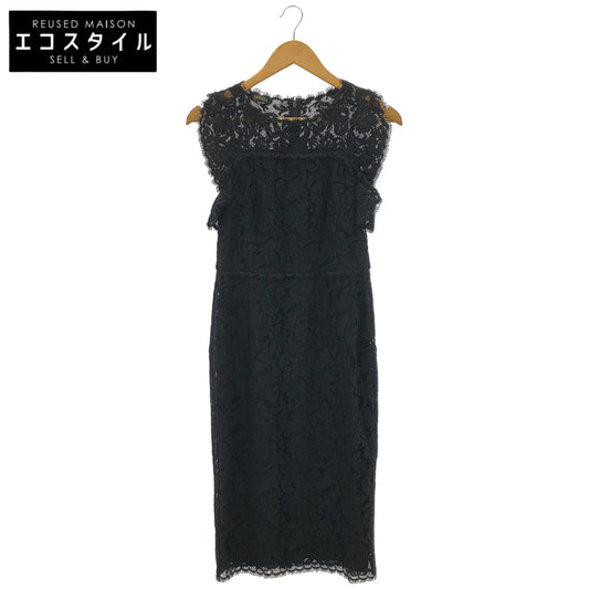 ESCADA エスカーダ 5022527 ブラック 総レース ミディドレスワンピース トップス