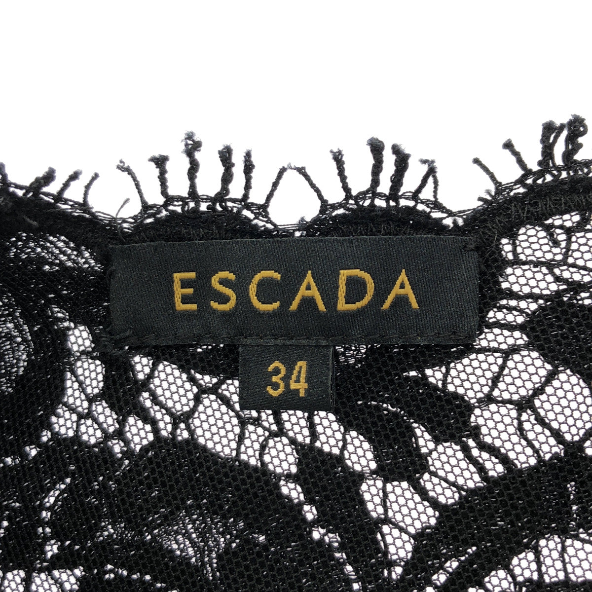 ESCADA エスカーダ 5022527 ブラック 総レース ミディドレスワンピース トップス