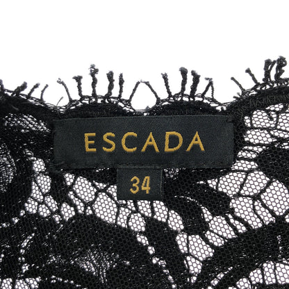 ESCADA エスカーダ 5022527 ブラック 総レース ミディドレスワンピース トップス