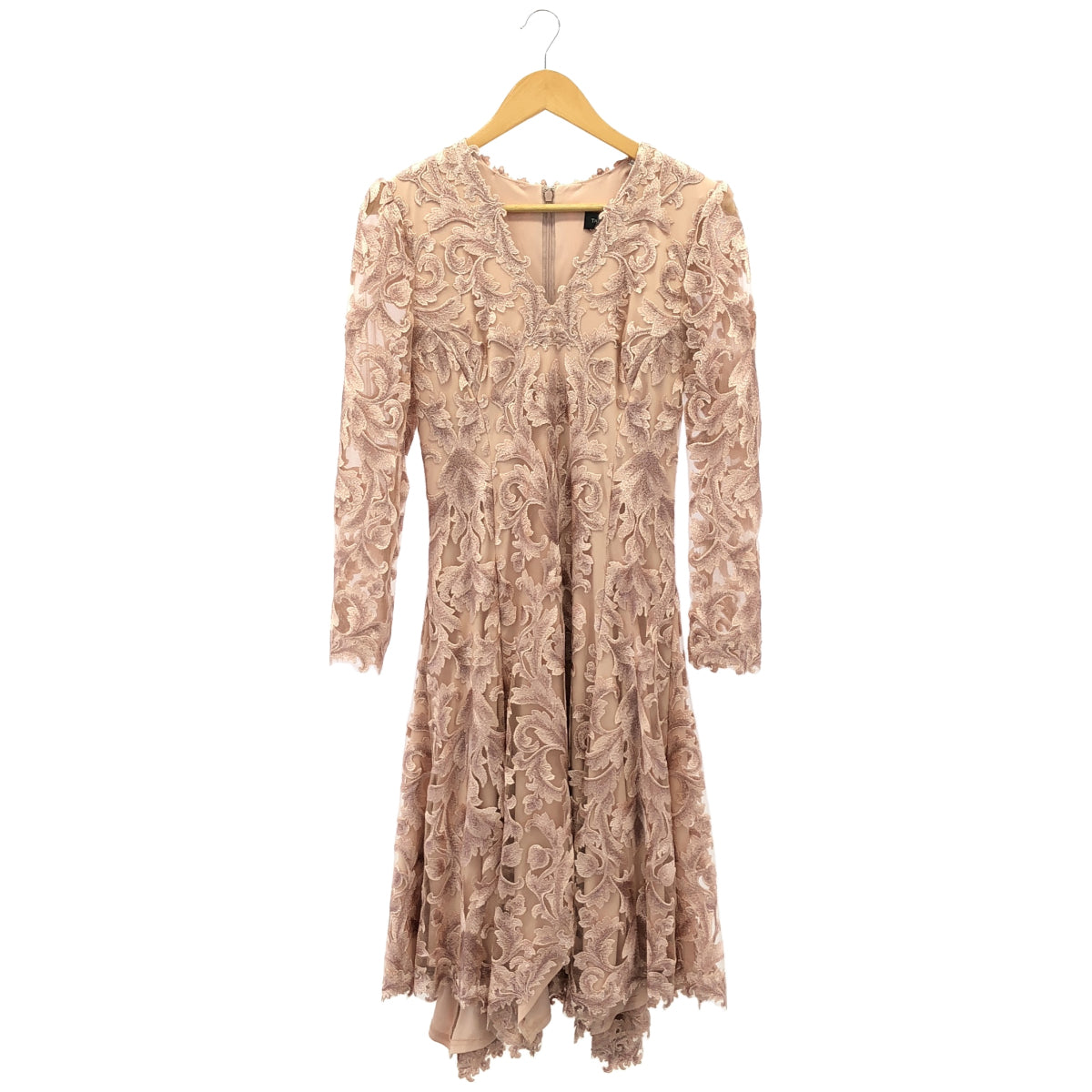 TADASHI SHOJI タダシショージ BTE2118MJ ヌードカラー レースジャージー ドレスワンピース トップス