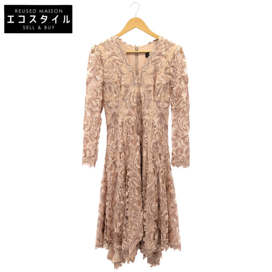 TADASHI SHOJI タダシショージ BTE2118MJ ヌードカラー レースジャージー ドレスワンピース トップス