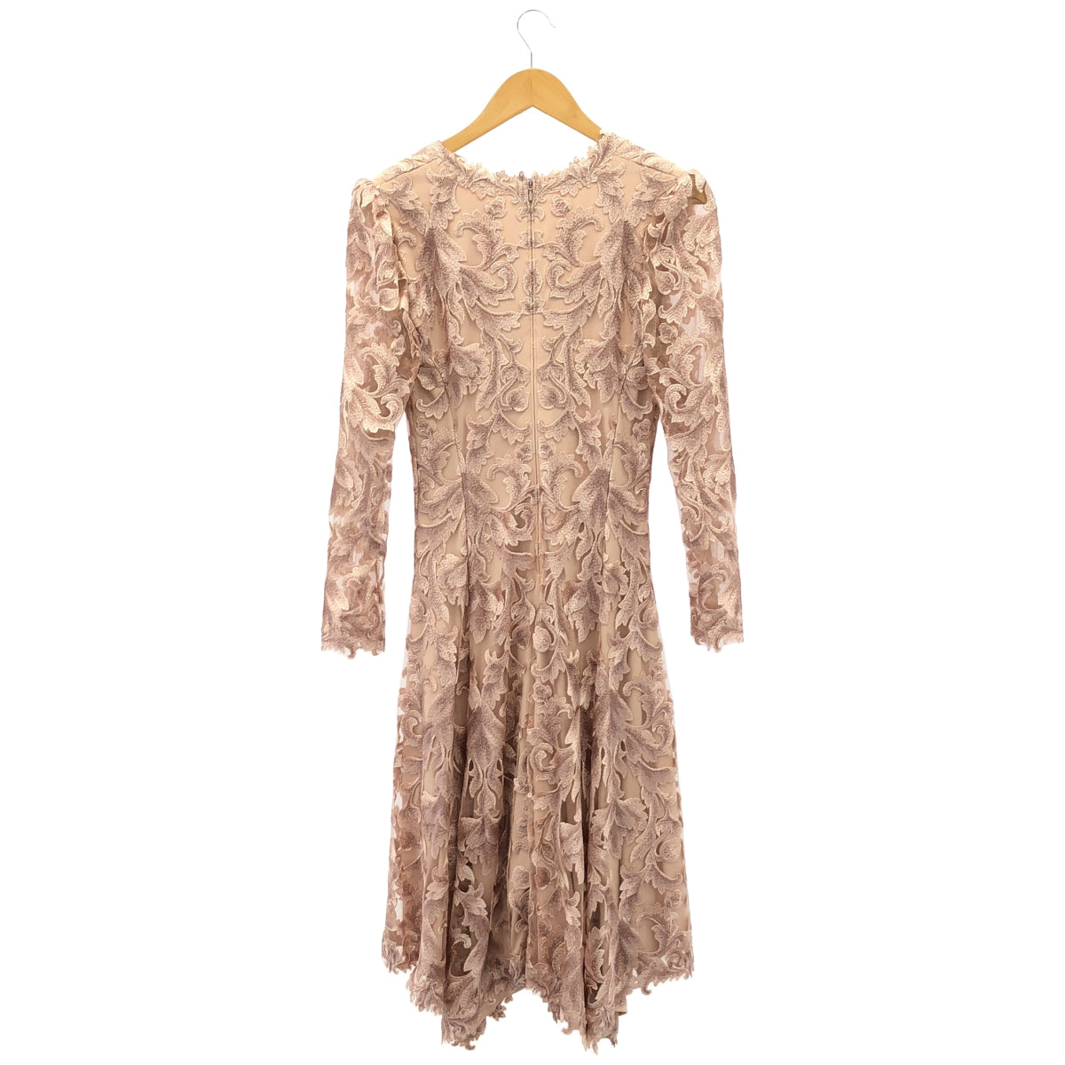 TADASHI SHOJI タダシショージ BTE2118MJ ヌードカラー レースジャージー ドレスワンピース トップス