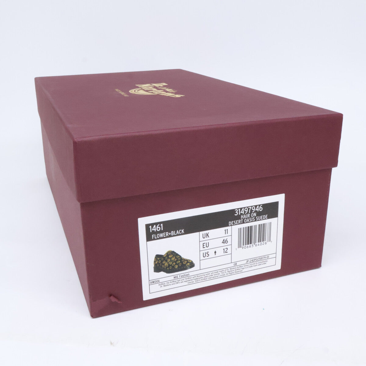 Dr.Martens ドクターマーチン 【新品同様】MADE IN ENGLANDコレクション MIE 1461 フラワー ハラコ 3ホールシューズ シューズ