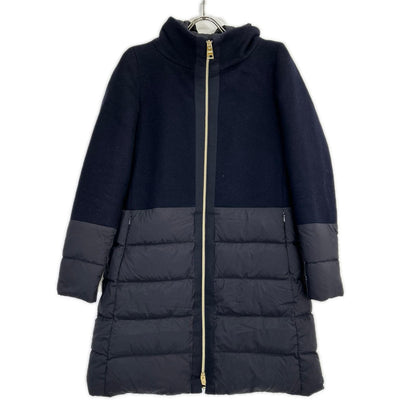 HERNO ヘルノ PI0712D ネイビー 異素材 コンビハイブリッドダウンコート ジャケット
