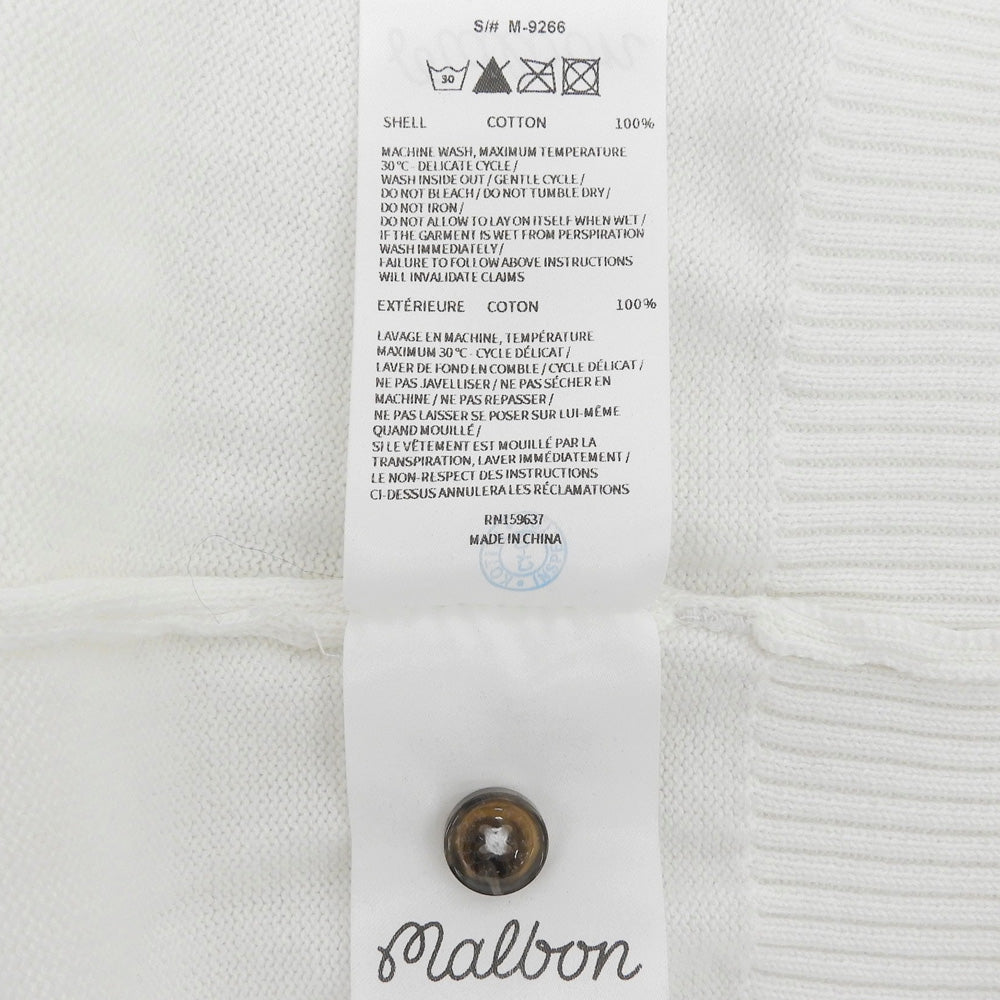 Malbon マルボン カンパニア ニット ポロ トップス メンズ ホワイト S M-9266 トップス