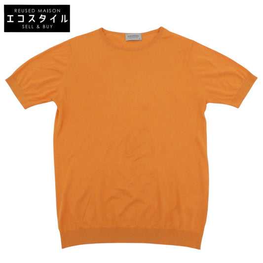 JOHN SMEDLEY ジョンスメドレー クルーネック ハイゲージサマーニット トップス メンズ オレンジ M トップス