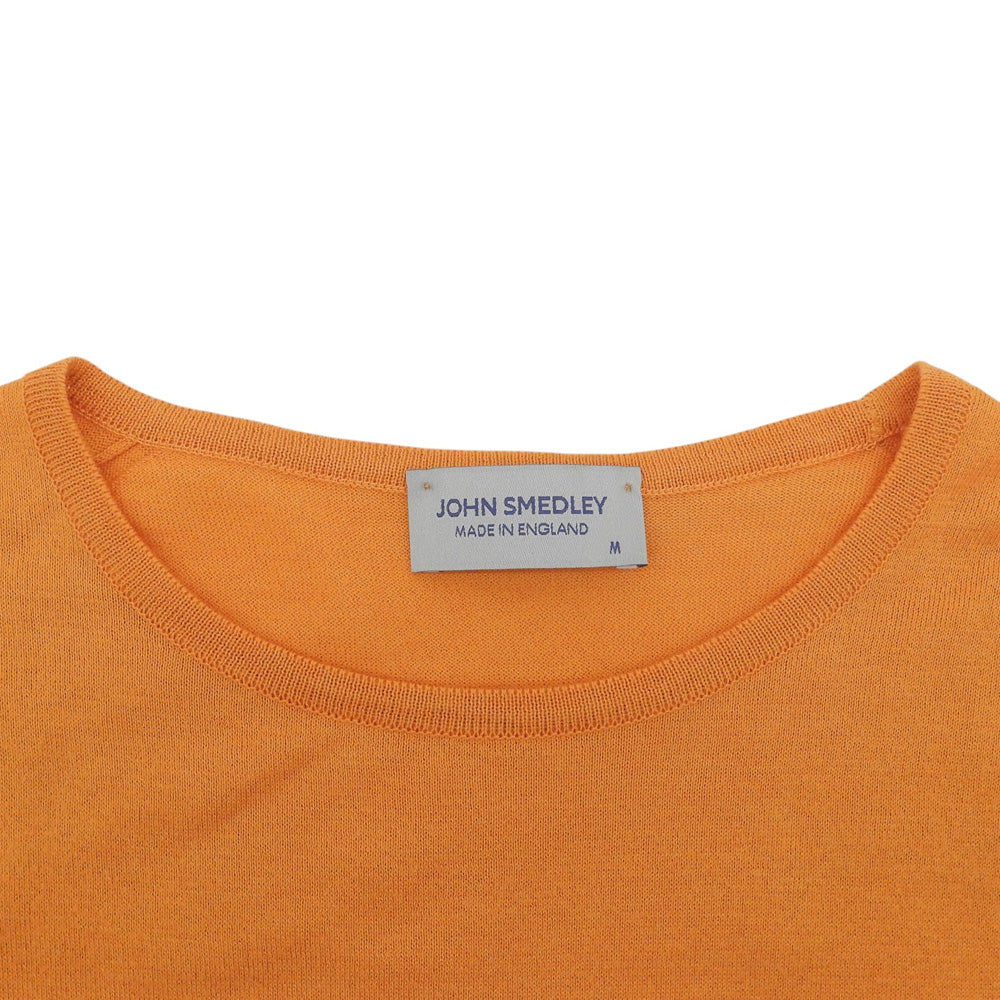 JOHN SMEDLEY ジョンスメドレー クルーネック ハイゲージサマーニット トップス メンズ オレンジ M トップス