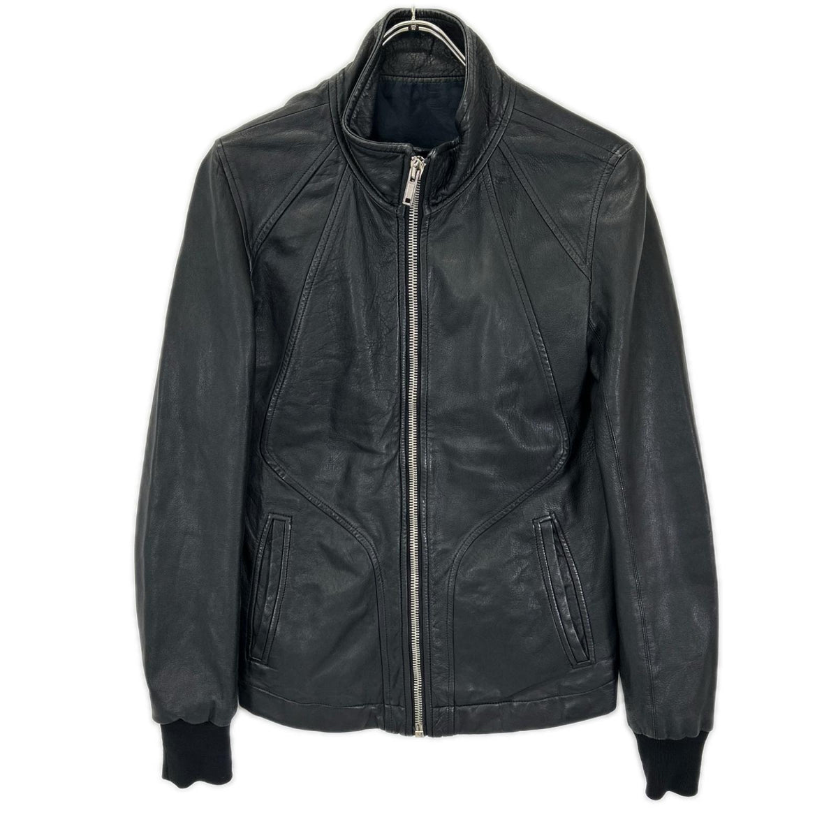 Rick Owens リックオウエンス RU6767 L/G ブラック ラムレザー シングルライダースジャケット ジャケット