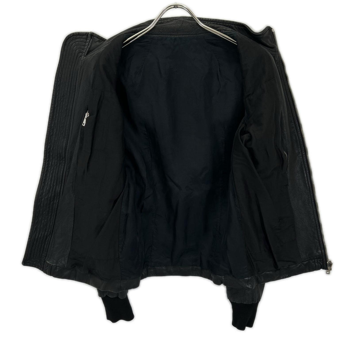 Rick Owens リックオウエンス RU6767 L/G ブラック ラムレザー シングルライダースジャケット ジャケット
