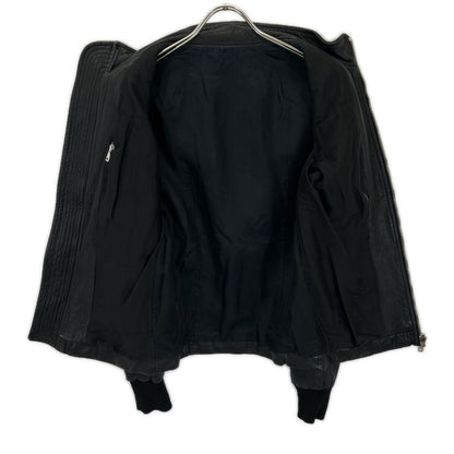 Rick Owens リックオウエンス RU6767 L/G ブラック ラムレザー シングルライダースジャケット ジャケット