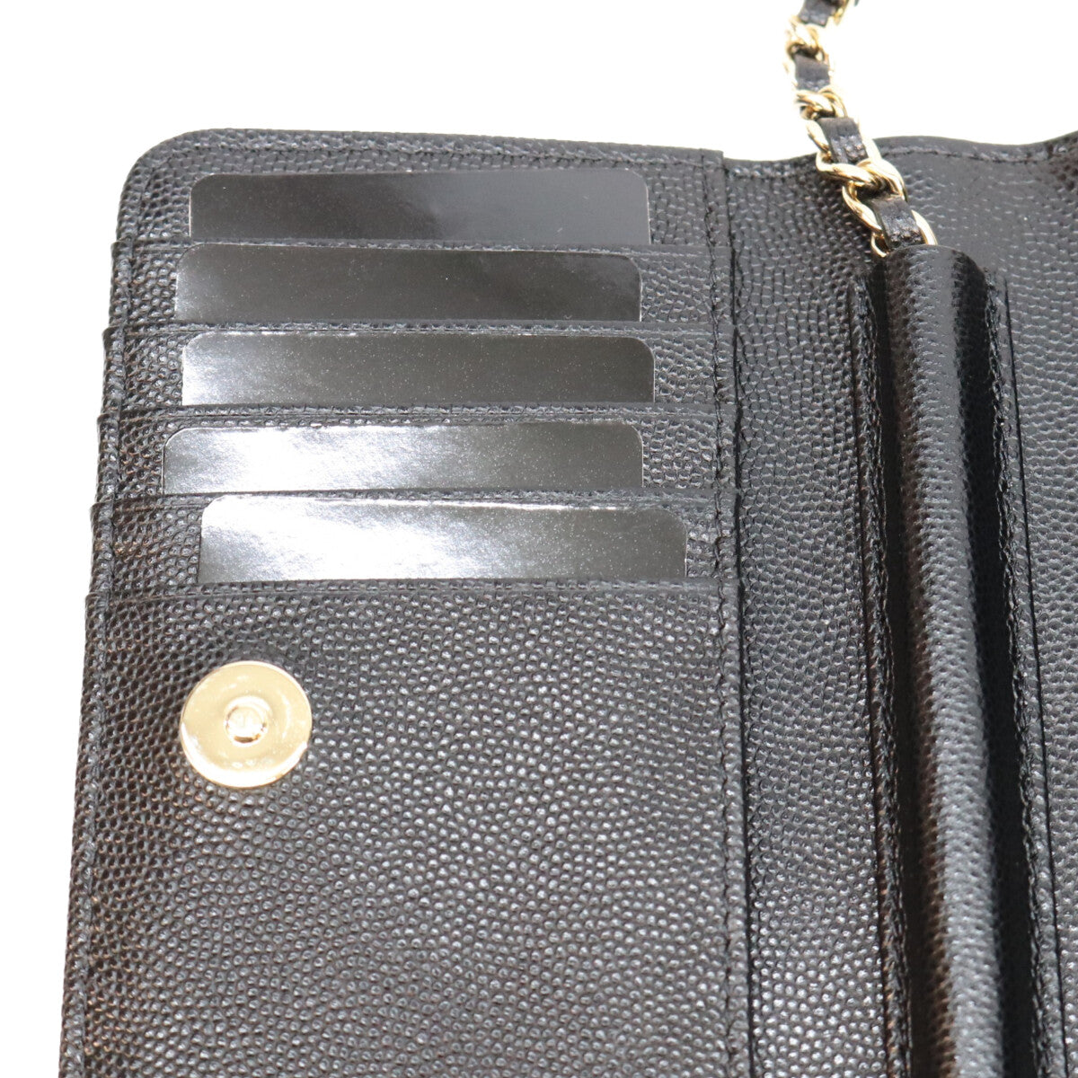 CHANEL シャネル 21年 30番 AP1649 黒 キャビア G金具 ミニチェーンウォレット ショルダーバッグ