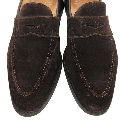 Crockett&Jones クロケット＆ジョーンズ SYDNEY スエードレザー コインローファー シューズ メンズ ブラウン 8E シューズ