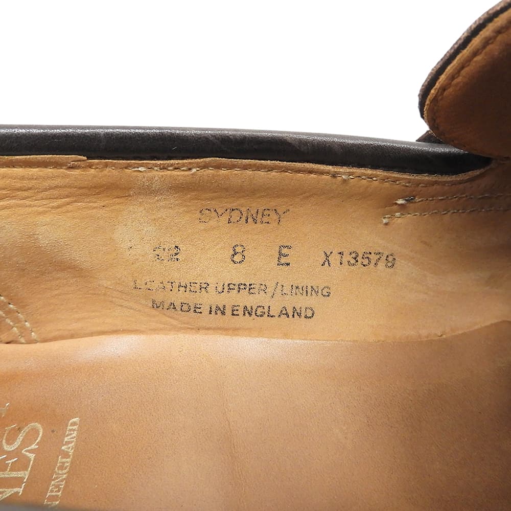 Crockett&Jones クロケット＆ジョーンズ SYDNEY スエードレザー コインローファー シューズ メンズ ブラウン 8E シューズ
