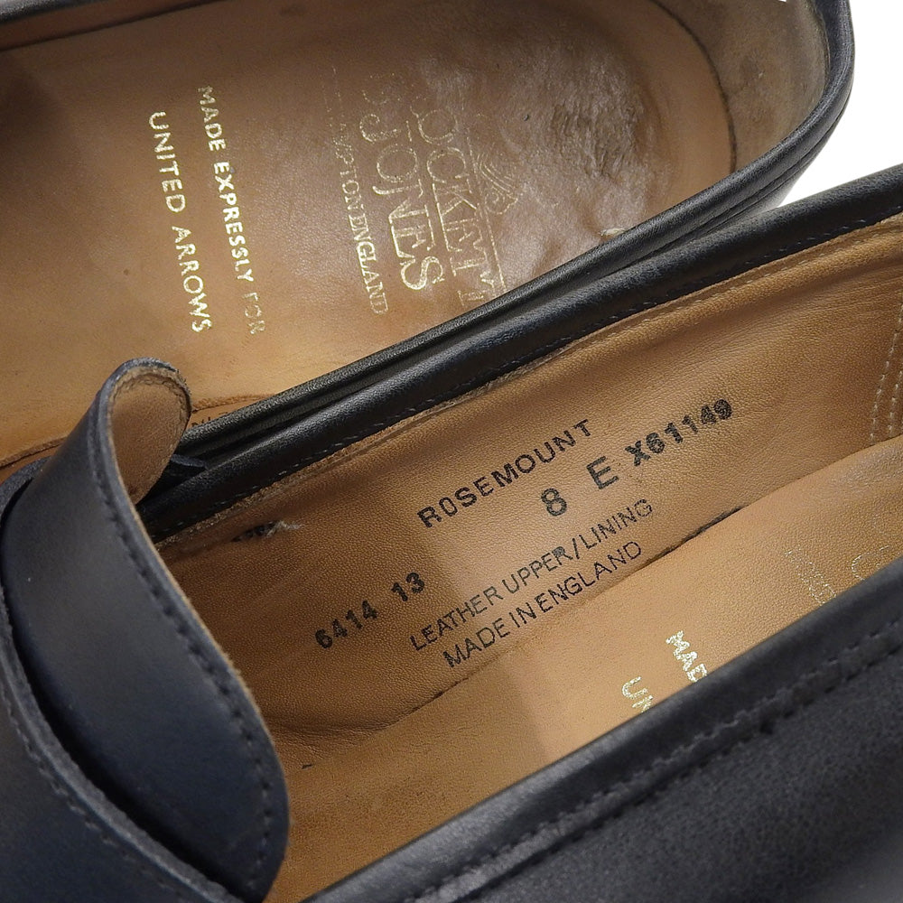 Crockett&Jones クロケット＆ジョーンズ ROSEMOUNT コインローファー シューズ メンズ ブラック 8E シューズ