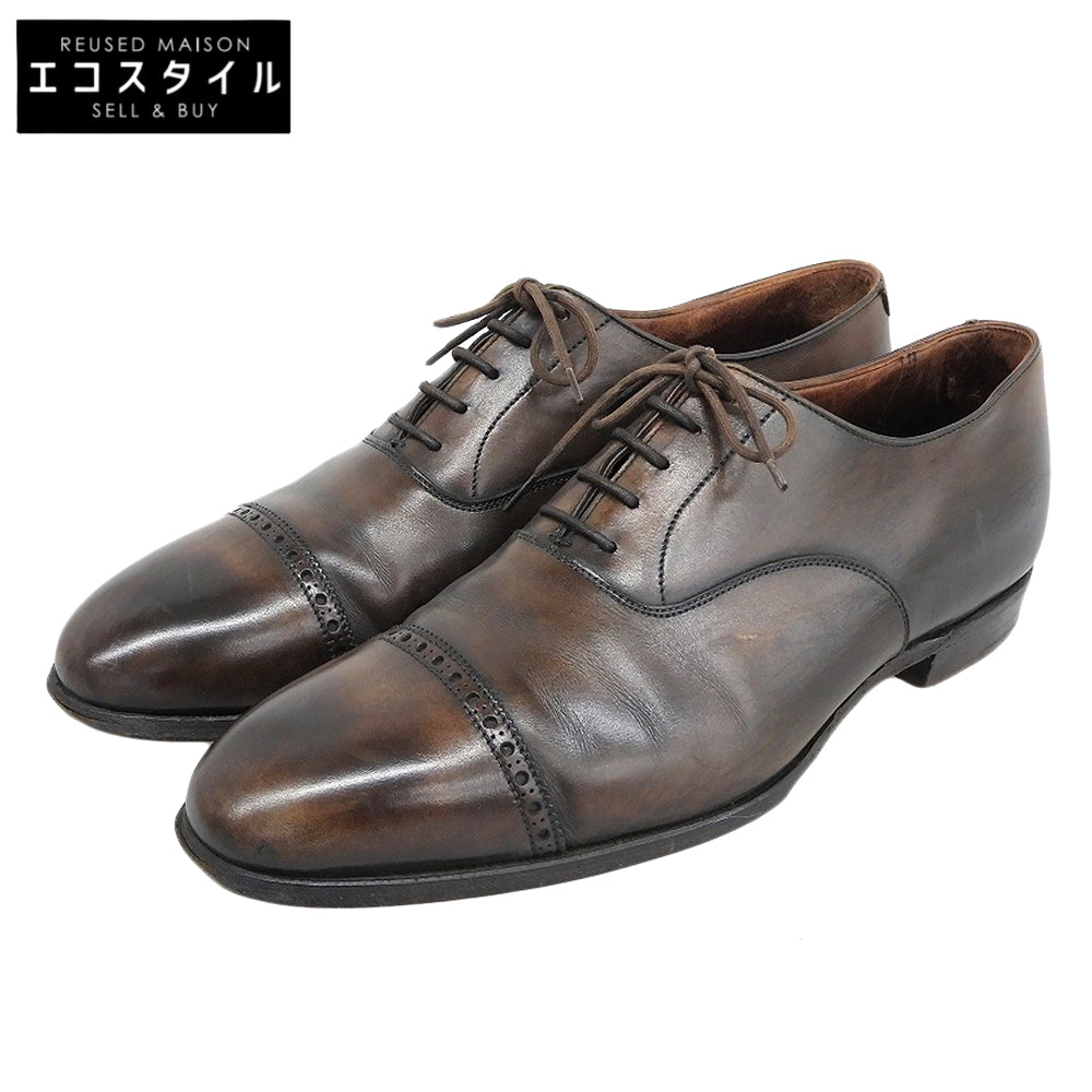 Crockett&Jones クロケット＆ジョーンズ BELGRAVE3 パンチドキャップトゥ シューズ メンズ ブラウン 8E シューズ