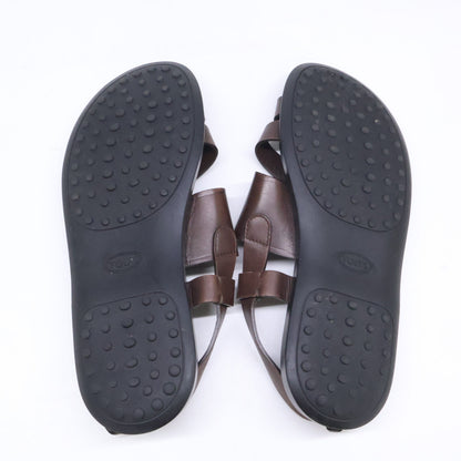 TOD'S トッズ レザー ストラップ フラット サンダル シューズ