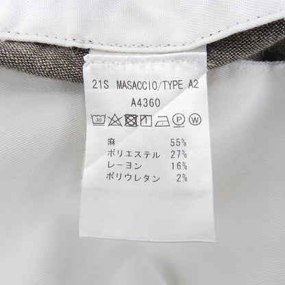 giab's ARCHIVIO ジャブスアルキヴィオ MASACCIO リネン混 イージー スラックスパンツ ボトムス メンズ ブラウン系 42 ボトムス